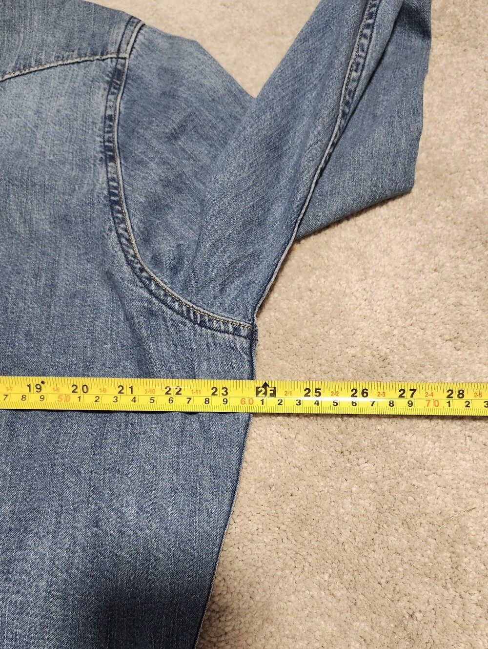 NWT Wrangler Women's Mini Denim Dress Pearl Button 100% Cotton Size XL - Picture 5 of 9
